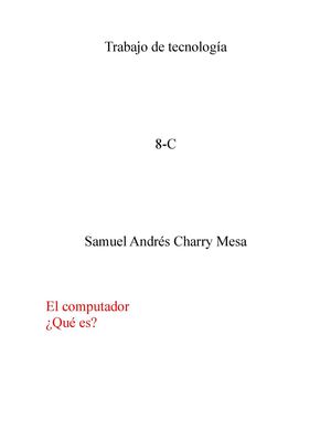 Trabajo De Tecnología S A Ch Hernan No Lo Borre