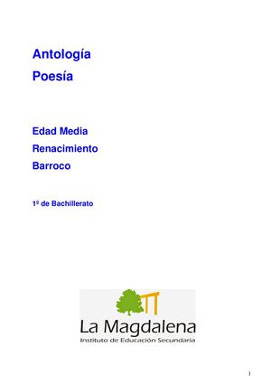 Antología E Media Al Barroco