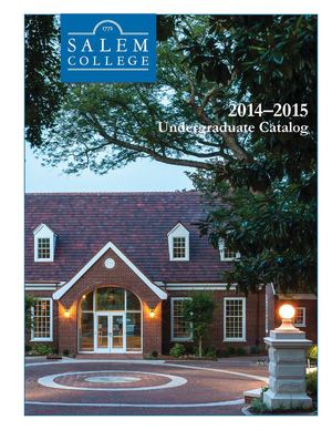 Salem College Undergraduate Catalog 2014-2015
