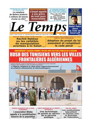 Le Temps d'Algérie Edition du Samedi 7 Mars 2015