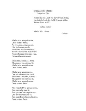 CANÇÃO DO EXÍLIO
