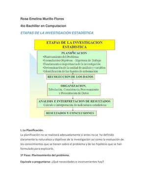 Etapas De La Investigación Estadística
