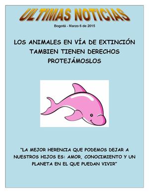Proyecto Aula Cuidado Animales En Extinsion Sena 2015