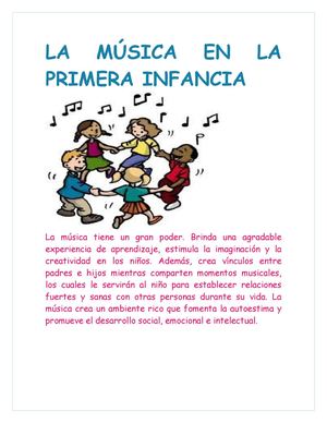 la importancia de la musica en los ninos