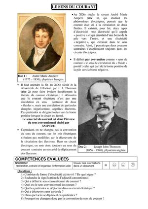 3e Chp2 9e Sens Du Courant