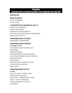 Programa de Comunicación y Transformaciones Socioculturales del Siglo XXI - 6° año secundaria