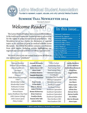 LMSA National Newsletter, Summer/Fall 2014 Edition