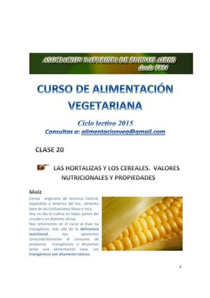 Clase 20 Curso De Alimentación Vegetariana 2015