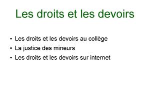 Présentation Droits Devoirs Sur Internet