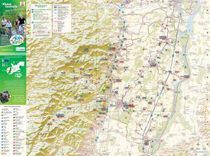 CARTE DES ITINERAIRES CYCLABLES ALSACE CENTRALE