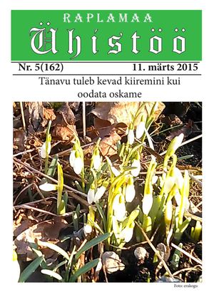 Raplamaa Ühistöö nr 5 (162), 11. märts 2015