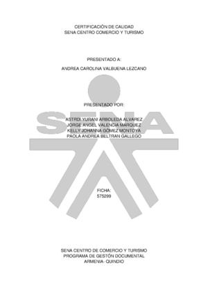 Certificación De Calidad SENA