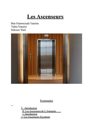 Les Ascenseurs Egyptiens