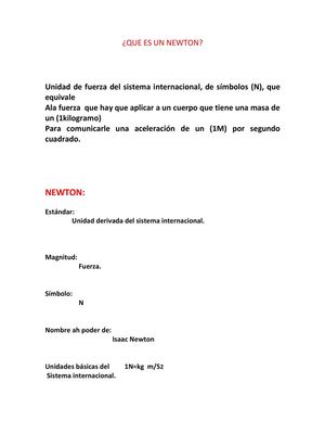 Que Es Un Newton