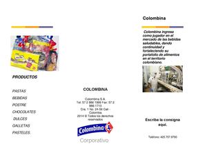 Folleto empresa colombina