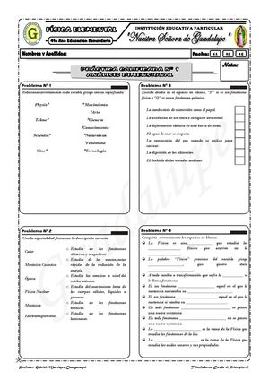 PRÁCTICA CALIFICADA FÍSICA - 4º.