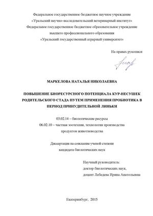 Диссертация Маркелова .