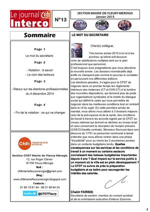 Journal CFDT janvier 2015