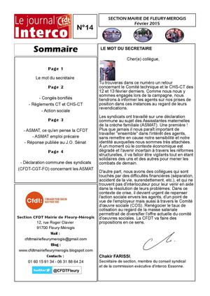 Journal CFDT Février 2015
