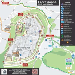 Plan Carcassonne - Cité / Bastide