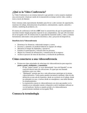 Que Es La Video Conferencia