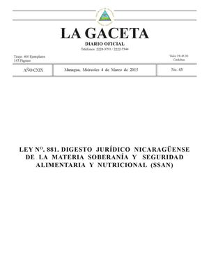 43 Gaceta, MIERCOLES 4 De Marzo 2015