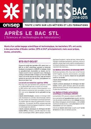 Que faire après le bac STL ?