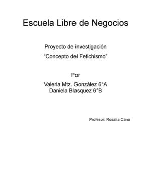 Concepto del Fetchismo