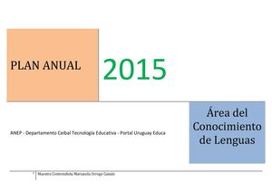 Plan Anual Lenguas Uruguay Educa 2015