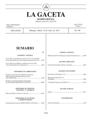 106 Gaceta, Martes 10 De Junio De 2014