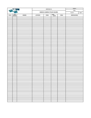 Control ingreso a Bóveda