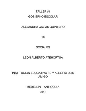 Taller Gobierno Escolar Aleja