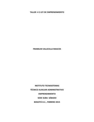 TALLER DE EMPREDIMIENTO LEY 1014