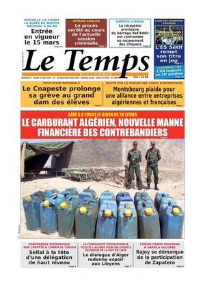 Le Temps d'Algérie Edition du 14 Mars 2015