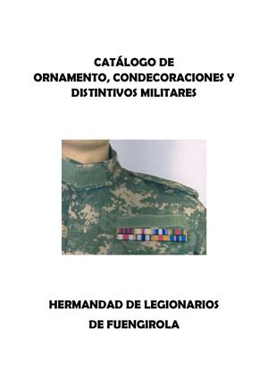 Catálogo Ornamentos, Condecoraciones y Distintivos Militares