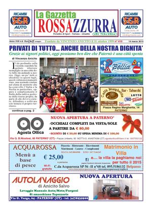 La Gazzetta Rossazzurra Anno XVII n.6 del 14-3-2015
