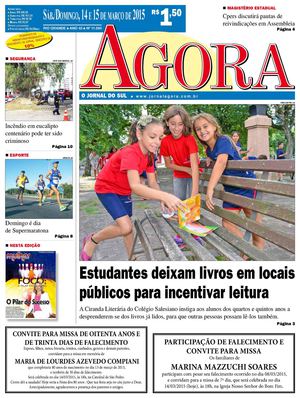 Jornal Agora - Edição 11094 - 14 e 15 de Março de 2015