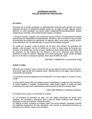 Taller Signos De Puntuaciãƒâ³n