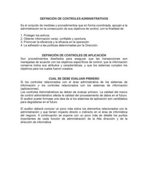 DEFINICIÓN DE CONTROLES ADMINISTRATIVOS