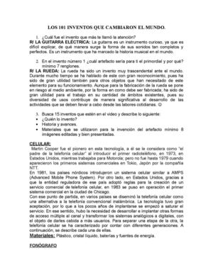 Los 101 inventos que cambiaron el mundo