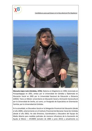 Candidatura Manuela Lopez Leon Lili