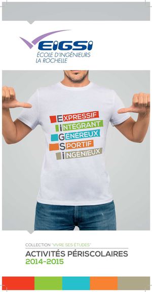 Vie associative et périscolaire à l'EIGSI