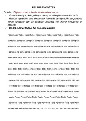 Ejercicio 7 - Palabras Cortas