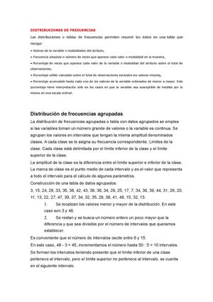 Distribuciones De Frecuencias