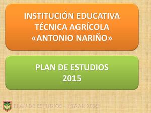 Plan De Estudios 2015