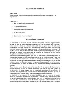 Seleccion Personal