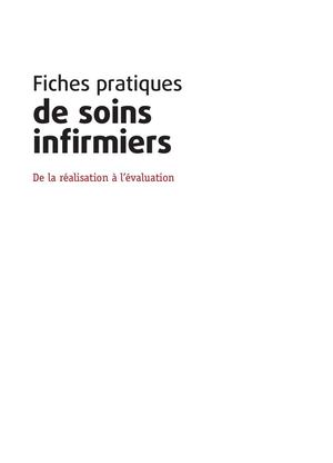 Fiches Techniques De Soins Infirmiers