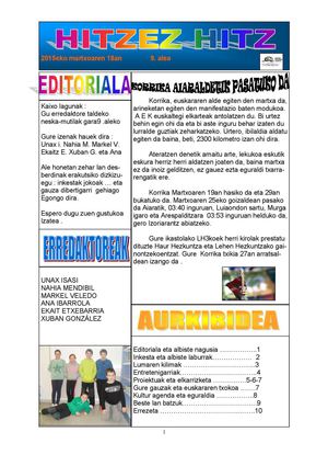 14-15 Ikasturteko HITZEZ HITZ-9. Alea