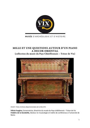 Objet du mois : Piano Oriental