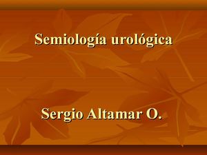 Semiologia Urologica